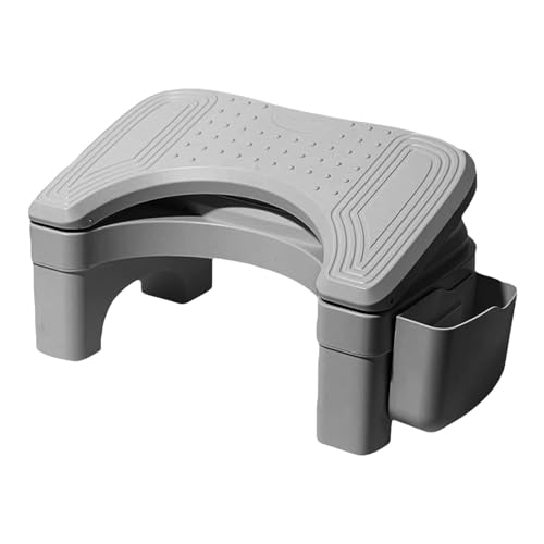 JUSKAQZYI klappleiter Hocktoiletten-Tritthocker for Erwachsene, hockend, mit Aufbewahrungsbox, Büro-Fußhocker for Büro, Toilette und Zuhause, 24 x 46 x 17 cm trittleiter(Gris) von JUSKAQZYI