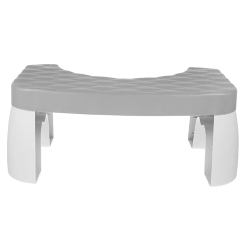 JUSKAQZYI klappleiter Toiletten-Fußhocker for Badezimmer, Hockhocker, Töpfchenhocker mit Rutschfester Unterseite, höhenverstärkender Fußhocker aus Kunststoff for Küchenspüle trittleiter(Gris) von JUSKAQZYI