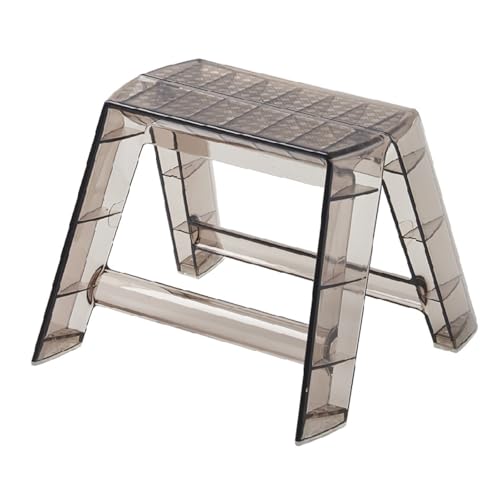 JUSKAQZYI klappleiter Transparenter Acryl-Klapptritthocker, stapelbare Leiter, Kleiner Stuhl for die Bibliothek im Freien, Küche und Wohnzimmer, 39 x 39 x 30 cm trittleiter(CAF�) von JUSKAQZYI