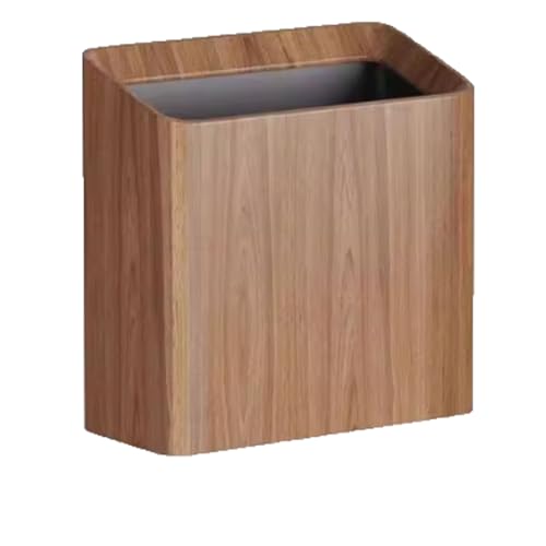 JUSKAQZYI mülleimer bad 20L Holz Mülleimer Papierkorb, Müllcontainer Korb for Badezimmer Waschküche Küchen Büros Kinderzimmer Schlafsäle küche abfalleimer(Legno) von JUSKAQZYI