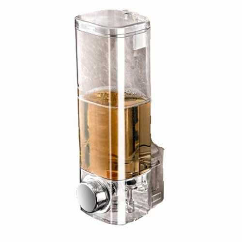 Seifenspender 15,4 oz Seifenspender Badezimmer Wandmontierter Seifenspender Flüssiglotionspender Badezimmerseifenspenderflasche Geeignet for Badezimmer und Küche Seifenausschütter(Blanc,1pcs) von JUSKAQZYI