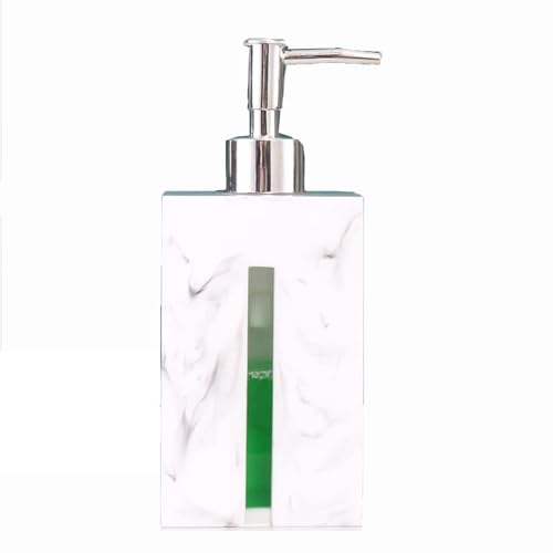 Seifenspender Handseifenspender-Sets, Flüssigseifenspender aus Harz for die Badezimmerarbeitsplatte, Lotionspender for das Badezimmer - 16,9 oz Seifenausschütter(Blanc) von JUSKAQZYI