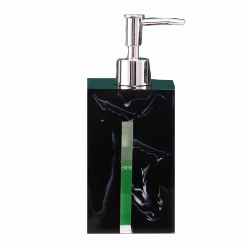 Seifenspender Handseifenspender-Sets, Flüssigseifenspender aus Harz for die Badezimmerarbeitsplatte, Lotionspender for das Badezimmer - 16,9 oz Seifenausschütter(Svart) von JUSKAQZYI