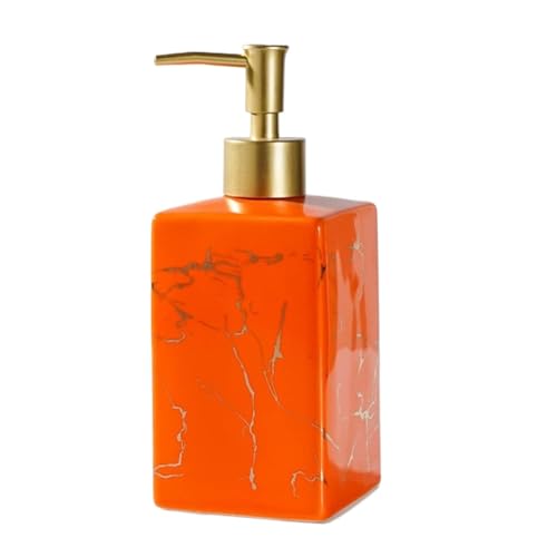 Seifenspender Marmor-Seifenspender, Keramik-Flüssigkeitsspender mit Pumpe Compatible with Badezimmer-Arbeitsplatte und Küche/Büro, nordische Porzellan-Dekorflasche, 15 oz Seifenausschütter(Orange) Seifenspender Marmor-Seifenspender, Keramik-Flüssigkeitsspender mit Pumpe Compatible with Badezimmer-Arbeitsplatte und Küche/Büro, nordische Porzellan-Dekorflasche, 15 oz Seifenausschütter(Orange) von JUSKAQZYI