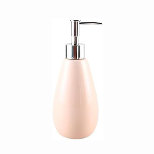 Seifenspender Nachfüllbarer Seifenspender aus Keramik for Flüssigkeit oder Lotion, moderner Lotionspender for Bad, Küche und gewerbliche Nutzung Seifenausschütter(Light Pink) von JUSKAQZYI