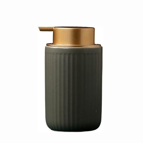 Seifenspender Schäumender Handseifenspender, moderner Keramikseifenspender im Farmhouse-Streifenstil for Flüssigkeit oder Lotion, moderner Schaumspender for Badezimmer, Küche Seifenausschütter(Svart) Seifenspender Schäumender Handseifenspender, moderner Keramikseifenspender im Farmhouse-Streifenstil for Flüssigkeit oder Lotion, moderner Schaumspender for Badezimmer, Küche Seifenausschütter(Svart) von JUSKAQZYI