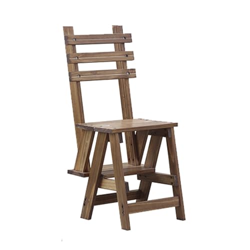 klappleiter Treppenhocker aus Massivholz, zweistufige, klappbare Kletterbank, multifunktionaler Ständer, geeignet for die Verwendung im Arbeitszimmer, Schlafzimmer und auf dem Balkon trittleiter von JUSKAQZYI