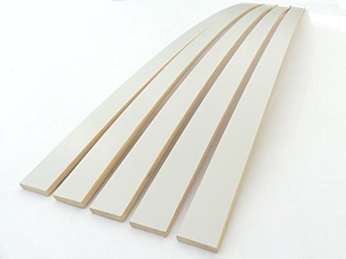 JUSNOVA 5X Neue Federholzleisten 8mm Stärke x 35mm Breite | Ersatz Latten Leisten | Lattenrost reparieren | Lattenrostersatzteile | Lattenrost Latten (graufoliert, Wunschlänge (per E-Mail senden)) von JUSNOVA