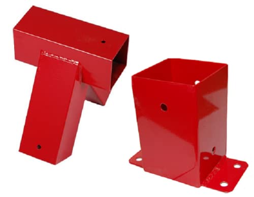 Satz Holzverbindung 90x90mm 100° + Wandverbindung Schaukel Holzschaukel Kantholz rot Satz Holzverbindung 90x90mm 100° + Wandverbindung Schaukel Holzschaukel Kantholz rot von JUST FUN