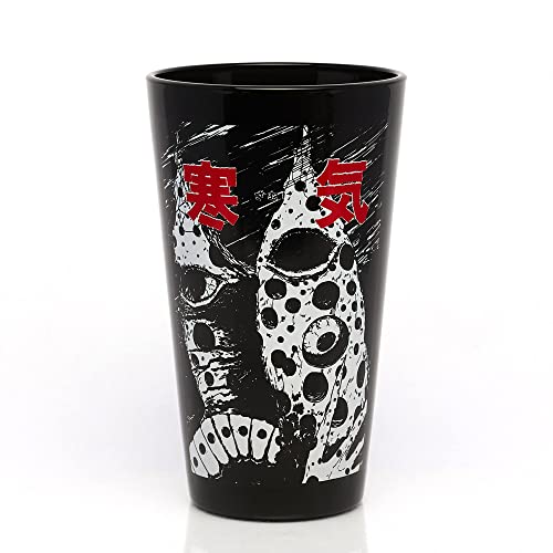 JUST FUNKY Junji Ito Halloween-Kollektion Bierglas, schwarzes Glas mit Kunstwerken, japanischer Horror-Manga, 473 ml, offizielles Lizenzprodukt von Just Funky