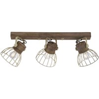 Beweglicher Deckenspot Holz Metall 76 cm E27 Vintage von JUST LIGHT GmbH