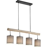 Blendarme Hängelampe Holzbalken Stoff 82,5 cm lang von JUST LIGHT GmbH