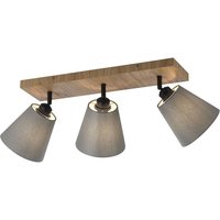 Deckenspot Stoff Holz E27 3-flmg beweglich Taupe Natur Deckenspot Stoff Holz E27 3-flmg beweglich Taupe Natur von JUST LIGHT GmbH