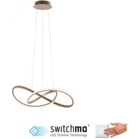 Dimmbare LED Hängeleuchte in Messing 3000 K L:57 cm von JUST LIGHT GmbH