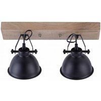 Flexibler Deckenspot Holz Metall E14 Schwarz Industrial Flexibler Deckenspot Holz Metall E14 Schwarz Industrial von JUST LIGHT GmbH