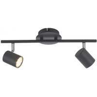 Flexibler Deckenstrahler Metall Schwarz GU10 2-flammig von JUST LIGHT GmbH