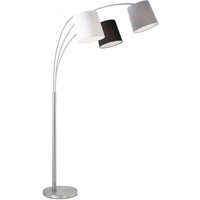 Gemütliche Bogenleuchte Metall Stoff E27 190 cm 3-flmg von JUST LIGHT GmbH