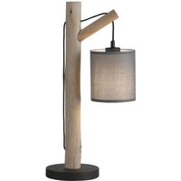 Gemütliche Tischleuchte Stoffschirm Holz H:52,5 cm Gemütliche Tischleuchte Stoffschirm Holz H:52,5 cm von JUST LIGHT GmbH