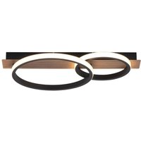 LED Deckenlampe Holz Metall Natur Schwarz 53 cm 3200 lm LED Deckenlampe Holz Metall Natur Schwarz 53 cm 3200 lm von Just Light