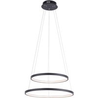 LED Pendelleuchte Ringe Anthrazit Metall Ø50 cm 3000 K von JUST LIGHT GmbH