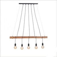 Längliche Pendelleuchte Holz 110 cm E27 Skandinavisch von JUST LIGHT GmbH