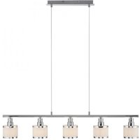 Lange Pendelleuchte Metall Chrom 5-flammig E14 90 cm Lange Pendelleuchte Metall Chrom 5-flammig E14 90 cm von JUST LIGHT GmbH