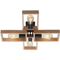 Natürliche Deckenlampe Retro Holz Metall L:62 cm E27 Natürliche Deckenlampe Retro Holz Metall L:62 cm E27 von Just Light