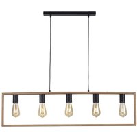 Natürliche Hängelampe Retro Holz Metall L:100 cm 5-flmg von JUST LIGHT GmbH