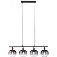 Pendelleuchte Glas Metall Rauchgrau Schwarz E14 L:68 cm von JUST LIGHT GmbH