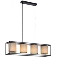 Pendelleuchte Stoff Metall Beige Schwarz E27 80 cm lang Pendelleuchte Stoff Metall Beige Schwarz E27 80 cm lang von JUST LIGHT GmbH