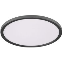 Schwarze LED Deckenlampe dimmbar Ø40 cm Fernbedienung von Just Light