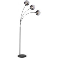 Stehlampe Glas Metall Rauchgrau Schwarz E14 160 cm hoch von JUST LIGHT GmbH