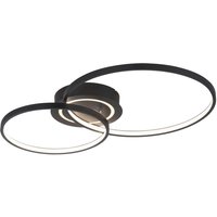 Stilvolle LED Deckenleuchte Metall Schwarz 3000 K Ringe Stilvolle LED Deckenleuchte Metall Schwarz 3000 K Ringe von JUST LIGHT GmbH