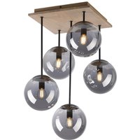 Stylische Deckenlampe Glas Holz E14 B:37 cm blendarm von JUST LIGHT GmbH