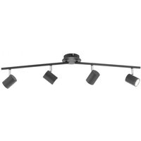 Verstellbarer Deckenspot Metall Schwarz GU10 4-flammig von JUST LIGHT GmbH