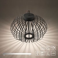 Akku Pendelleuchte AKUBA, 1x LED-Board/1,50Watt/2700Kelvin, IP44, Schwarz von JUST LIGHT