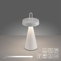 Akku Tischleuchte ALWA, 1x LED-Board/1,50Watt/2700Kelvin, IP44, Weiss von JUST LIGHT