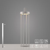 Akku Tischleuchte ANSELM, 1x LED-Board/1,50Watt/2700Kelvin, IP44, Greige von JUST LIGHT