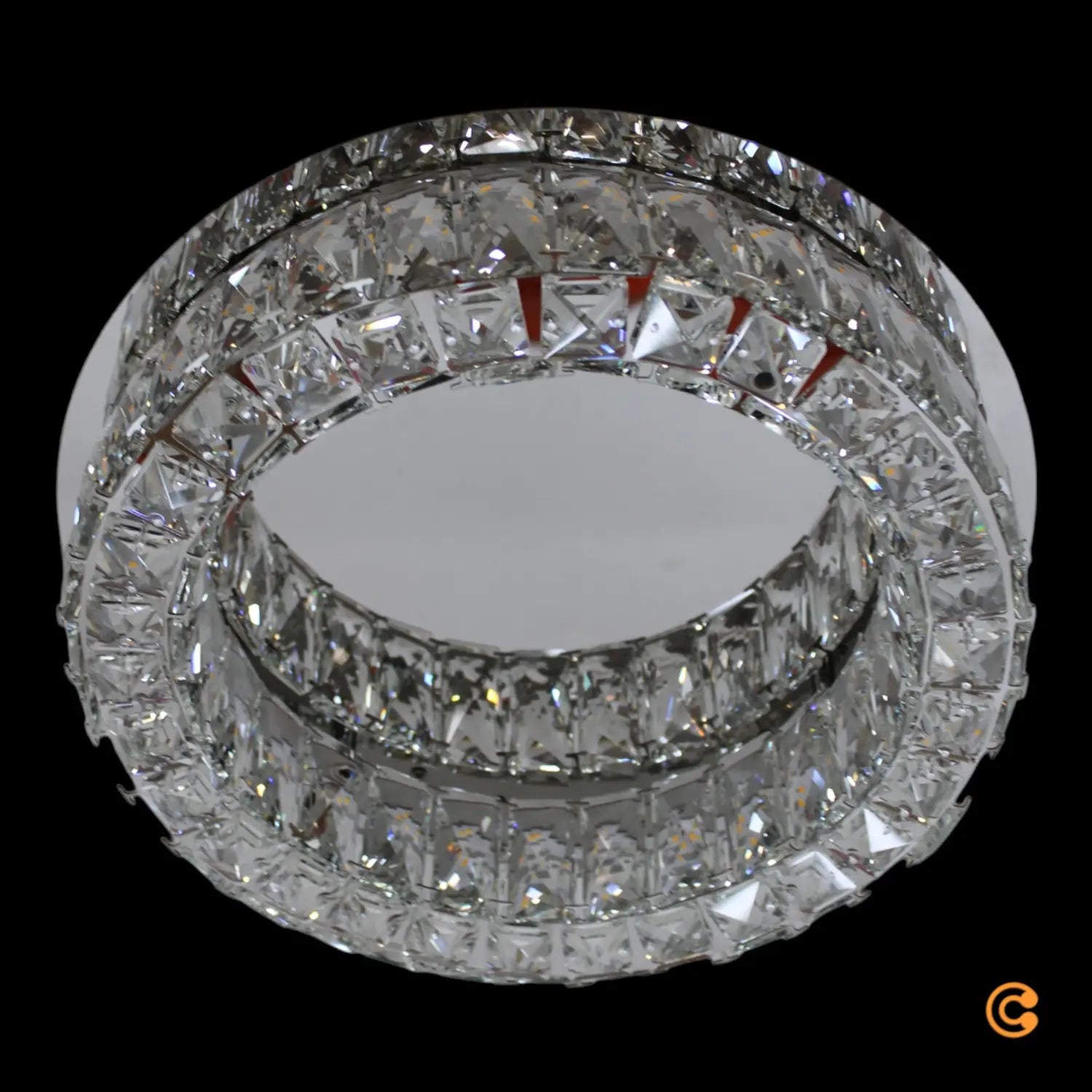 B-Ware Just Light Led Deckenleuchte Lampe Kulunka Kristallglas Warmweiß Chrom Klar von JUST LIGHT.