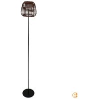 [GEBRAUCHT] B-Ware Just Light Led Akku Stehlampe Leuchte Askia Rattan Ip54 Touchdim Schwarz Braun von JUST LIGHT.