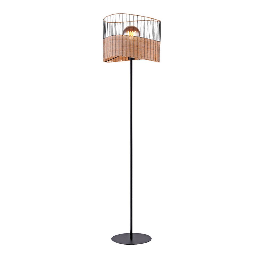 JUST LIGHT Stehlampe, Leuchtmittel nicht inklusive, Stehleuchte Wohnzimmerlampe Metall schwarz Holzgeflecht E27 H 152 cm JUST LIGHT Stehlampe, Leuchtmittel nicht inklusive, Stehleuchte Wohnzimmerlampe Metall schwarz Holzgeflecht E27 H 152 cm von JUST LIGHT