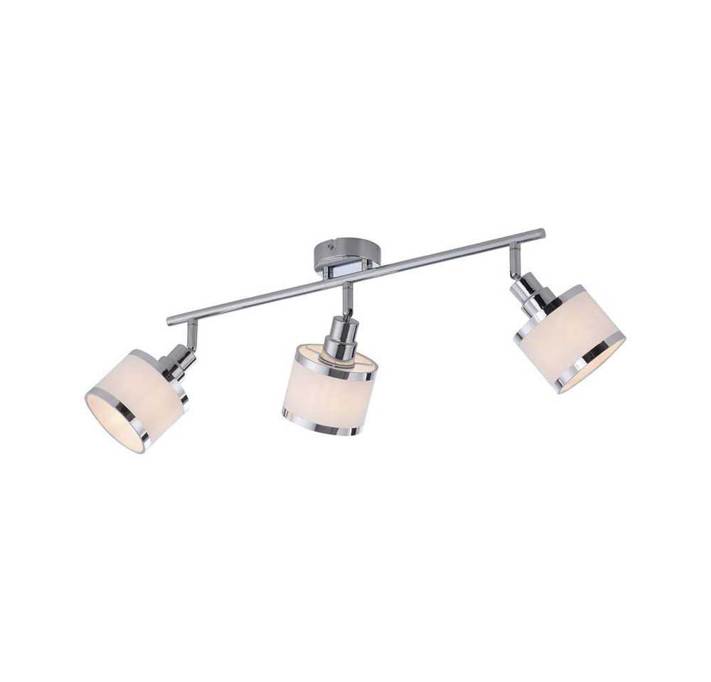 JUST LIGHT Deckenspot, LED-Leuchtmittel fest verbaut, Deckenleuchte Deckenlampe Strahler Spotlampe Wohnzimmerlampe Chrom L von JUST LIGHT