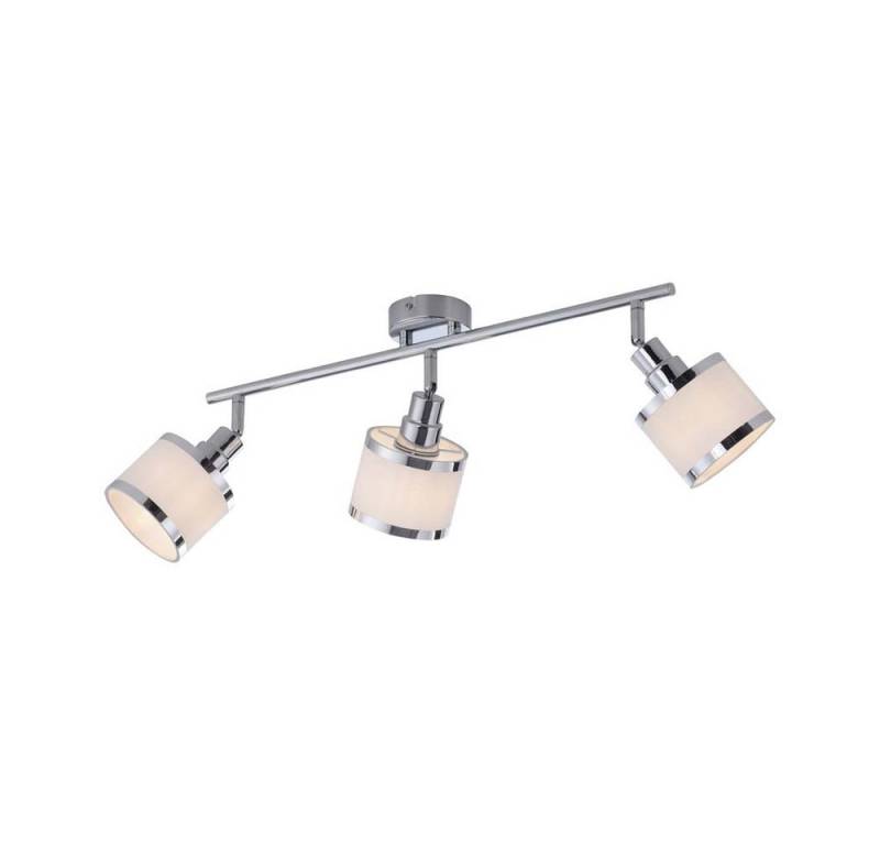 JUST LIGHT Deckenspot, LED-Leuchtmittel fest verbaut, Deckenleuchte Deckenlampe Strahler Spotlampe Wohnzimmerlampe Chrom L von JUST LIGHT