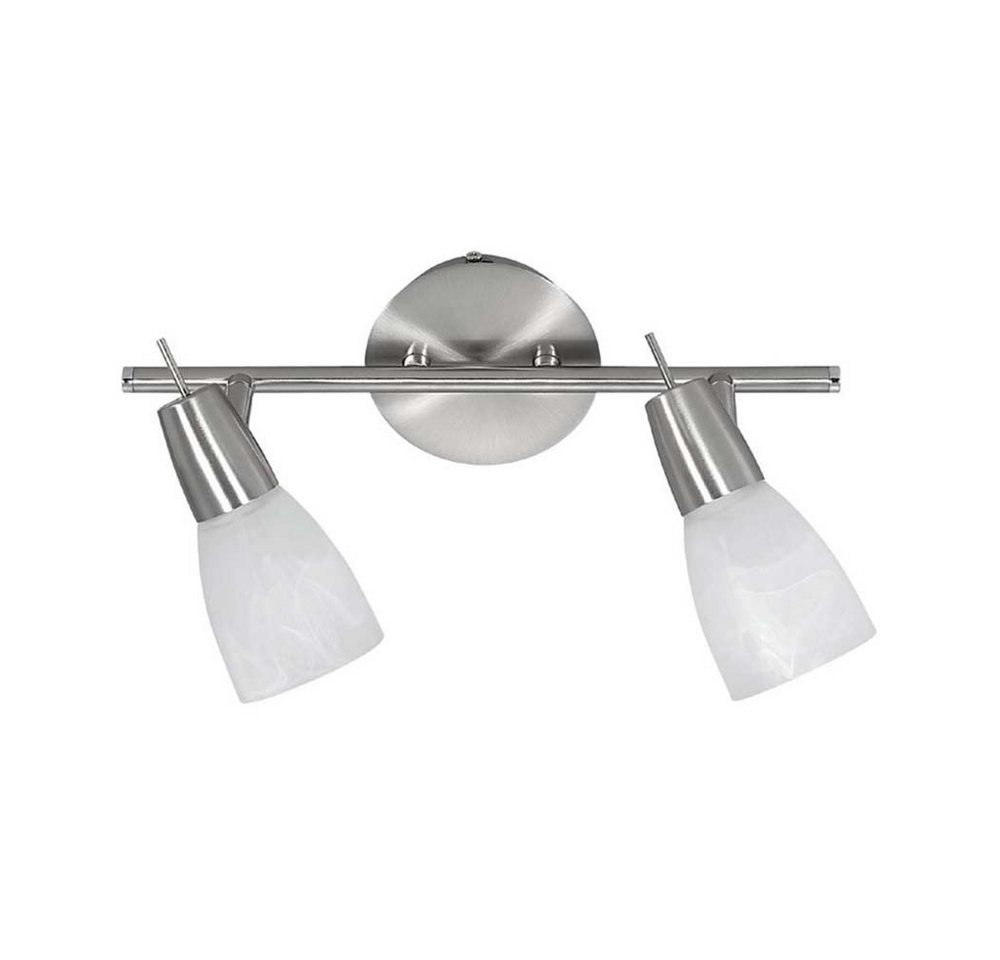 JUST LIGHT LED Deckenleuchte, LED-Leuchtmittel fest verbaut, Warmweiß, Deckenlampe Deckenleuchte Spotlampe schwenkbar Alabaster Glas weiß L von JUST LIGHT