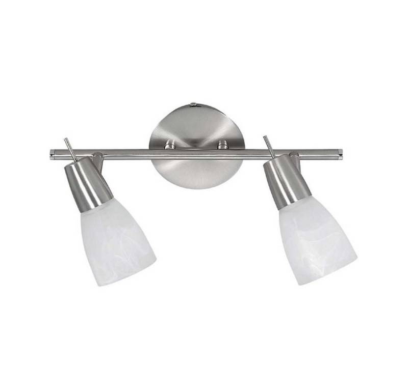 JUST LIGHT LED Deckenleuchte, LED-Leuchtmittel fest verbaut, Warmweiß, Deckenlampe Deckenleuchte Spotlampe schwenkbar Alabaster Glas weiß L von JUST LIGHT