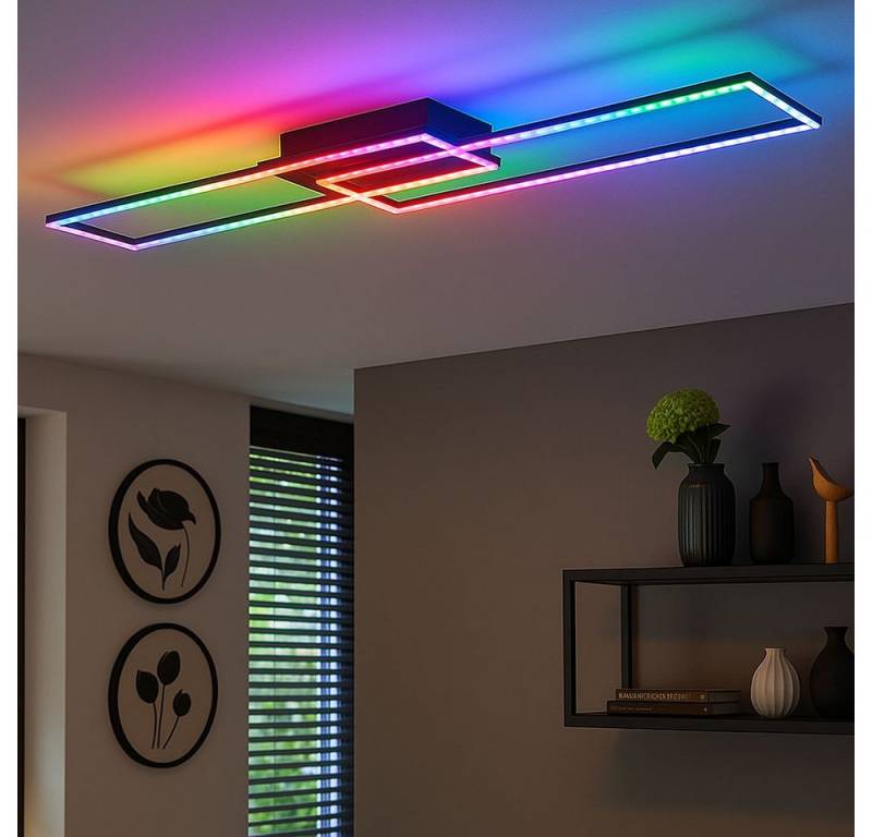 JUST LIGHT LED Deckenleuchte, LED-Leuchtmittel fest verbaut, Kaltweiß, Warmweiß, Neutralweiß, Tageslichtweiß, Farbwechsel, Deckenlampe Deckenleuchte LED Dimmer Fernbedienung Farbwechsel L 121cm JUST LIGHT LED Deckenleuchte, LED-Leuchtmittel fest verbaut, Kaltweiß, Warmweiß, Neutralweiß, Tageslichtweiß, Farbwechsel, Deckenlampe Deckenleuchte LED Dimmer Fernbedienung Farbwechsel L 121cm von JUST LIGHT