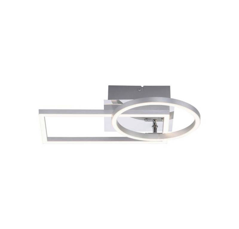 JUST LIGHT LED Deckenleuchte, LED-Leuchtmittel fest verbaut, Deckenlampe Deckenleuchte Designleuchte LED stahlfarben Ring beweglich von JUST LIGHT
