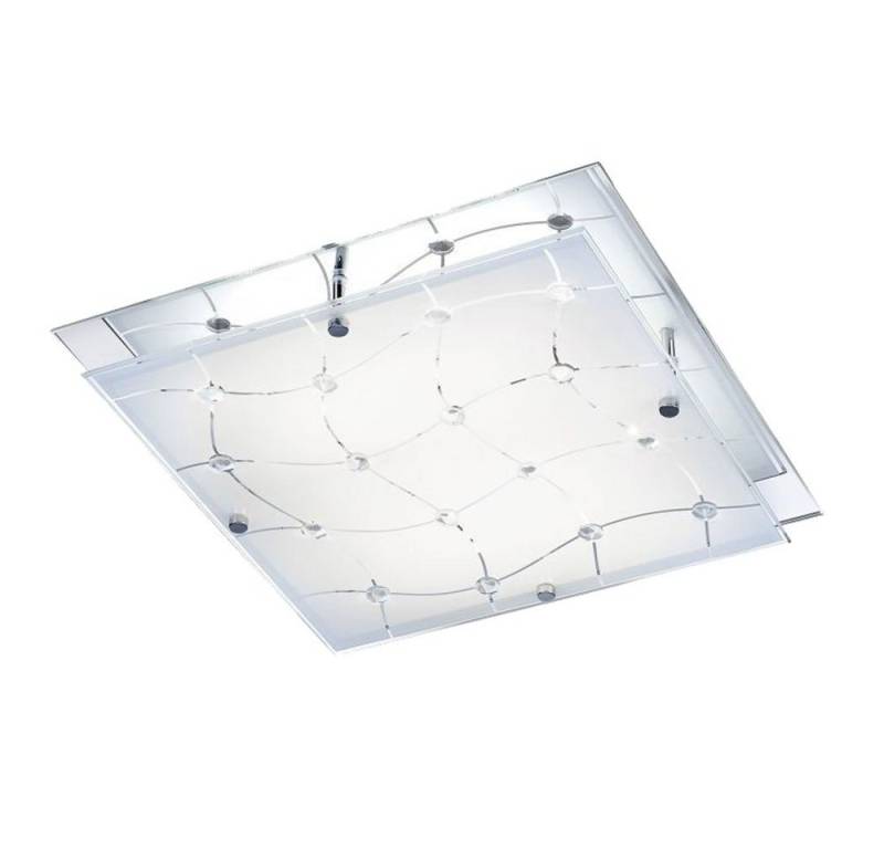 JUST LIGHT LED Deckenleuchte, LED-Leuchtmittel fest verbaut, Warmweiß, Deckenlampe Deckenleuchte Wohnzimmerlampe LED Kristalllampe chrom von JUST LIGHT