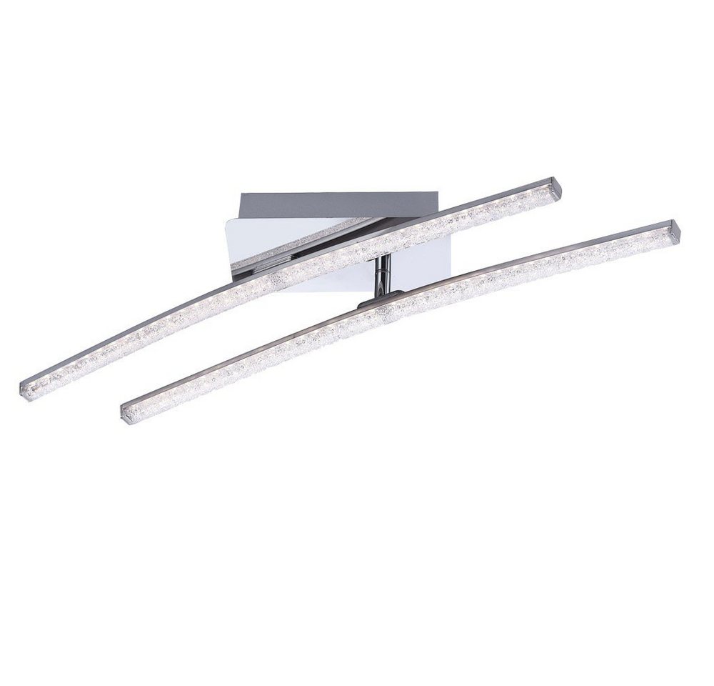 JUST LIGHT LED Deckenleuchte, LED-Leuchtmittel fest verbaut, Warmweiß, Deckenlampe Deckenleuchte Kristalllampe LED Wohnzimmerlampe L 58 cm von JUST LIGHT