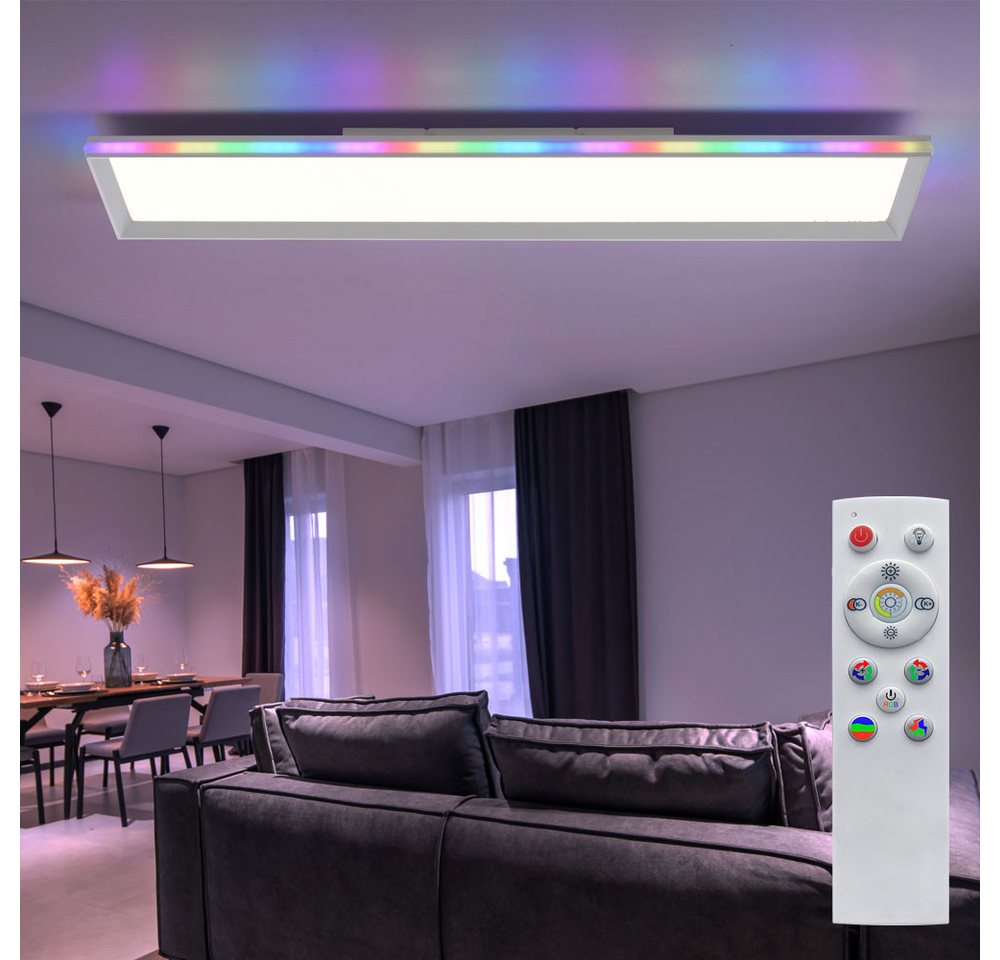 JUST LIGHT LED Deckenleuchte, Leuchtmittel inklusive, Kaltweiß, Warmweiß, Neutralweiß, Tageslichtweiß, Deckenleuchte Wohnzimmerlampe Schlafzimmerleuchte LED Dimmbar RGB von JUST LIGHT